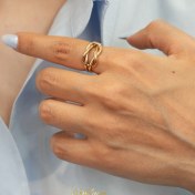 تصویر انگشتر طلا زنانه مدل R448 ظریف 