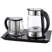 تصویر چای ساز تولیپس مدل TM452 ظرفیت ۲ لیتر با کتری شیشه‌ای 