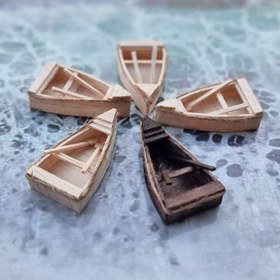 تصویر ماکت قایق چوبی 4cm 