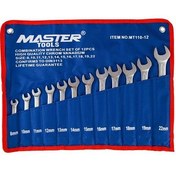 تصویر ست آچار 12 عددی یک سر تخت یک سر رینگی مستر تولز مدل MT110-12 