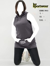 تصویر کاور کلاهدار ورزشی زنانه NIKE کد 002 ا NIKE women sports hooded cover code 002 NIKE women sports hooded cover code 002