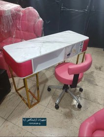 تصویر میزناخن پایه فورتیک بغل پارچه تک نفره ۴۵×۱۲۰ صفحه ام دی اف 