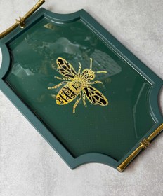 تصویر سینی طرح گوچی سبز 