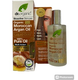 تصویر روغن آرگان خالص مراکشی|Moroccan Argan Oil|dr.organic|Pure Oil 100%|50ml 