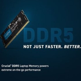 تصویر رم لپ تاپ DDR5 تک کاناله 4800 مگاهرتز CL40 کروشیال با ظرفیت 32 گیگابایت Crucial DDR5 32GB 4800MHz CL40 Laptop Ram