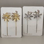 تصویر گوشواره آویز زنانه ژوپینگ طرح طلا با زنجیر 