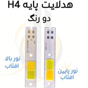 تصویر هدلایت خودرو H4 دو رنگ ۳۰ وات با چیپ LED 