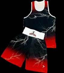 تصویر ست رکابی شورت بوکس - قرمز / M 