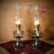 تصویر چراغ لامپا بلور پایه بلند 