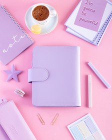 تصویر کلاسور چرمی کیوتی Purple Binder (20 حلقه) 