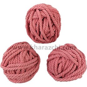 تصویر مکرومه کتان گلبهی 