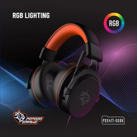 تصویر هدست گیمینگ پرودو مدل PDX417 Porodo Gaming PC RGB ENC Gaming Headphones