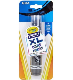 تصویر ماژیک پوستر XL یک عدد - رنگ مشکی 20.64x8.89x3.48 سانتیمتر برند crayola 1 Count Xl Poster Markers - Black 20.64x8.89x3.48cm