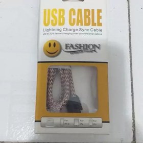 تصویر کابل آیفونی Fashion KS-U52 1m روکش دار 