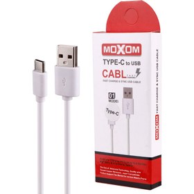 تصویر کابل تایپ سی فست شارژ Moxom 01 1m Moxom 01 1m Type-C Cable