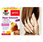 تصویر مکمل موی اینتنسیو + بیوتین دوپل هرز - ۲۰ عددی مکمل موی اینتنسیو + بیوتین دوپل هرز (Haar Intensiv + Biotin) (Doppelherz)