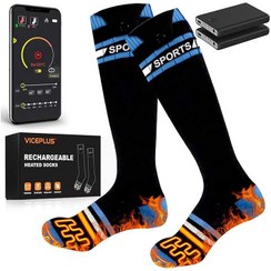 تصویر جوراب حرارتی 6000 میلی آمپر برند VICEPLUS مدل RTX-DR08L سایز بزرگ Thermal socks 6000 mAh, VICEPLUS brand, model RTX-DR08L, large size