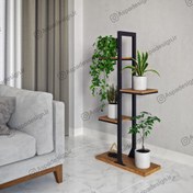 تصویر استند گل (استند گلدان)آروین مدل روناک - سفید / سفید ا Runak vase stand Runak vase stand