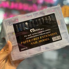 تصویر قالب موقت کاشت ژل ناخن میکس ۱۲ طرح ۲۸۸ عددی مچا Meicha 