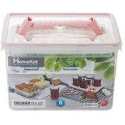 تصویر سبد پیک نیک هوم کت مدل دلنار ۱۵ پارچه 