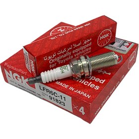 تصویر شمع انجیکا پایه بلند تک پلاتین (جعبه قرمز) مدل LFR6C-11 91823 بسته 4 عددی NGK SPARK PLUG LFR6C-11 91823