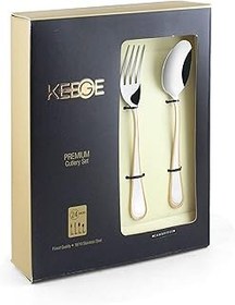 تصویر مجموعه کارد و چنگال های Kedge Cambridge 24 قطعه ، نقره Kedge Cambridge Cutlery Set 24-Pieces, Silver