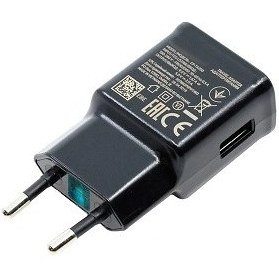 تصویر آداپتور شارژر 15 وات دو پین سامسونگ - سفید Samsung 15W dual-pin charger adapter