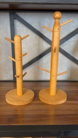 تصویر استند آویز لیوان چوبی 