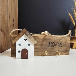 تصویر جاکلیدی چوبی روستیک تک کلبه دلسی وود 