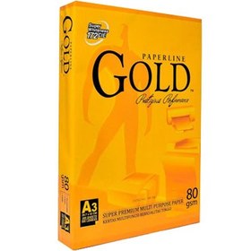 تصویر کاغذ A3 گلد بسته 3 عددی paperline gold a3 copy paper Pack of 3