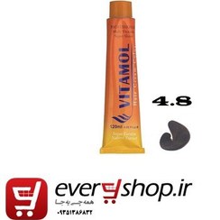 تصویر رنگ مو ویتامول شماره 4.8 حجم 120 میلی لیتر رنگ قهوه ای شکلاتی 