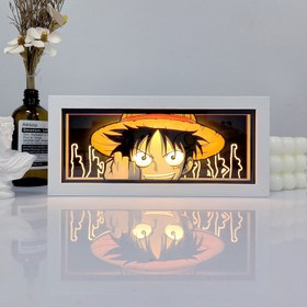 تصویر تابلو لایت باکس انیمه ای وان پیس لوفی | Luffy One Piece Anime Light Box 