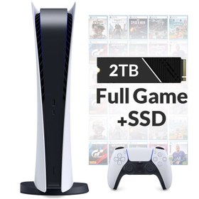 تصویر کنسول بازی سونی PS5 Digital | به همراه هارد اس اس دی 2 ترابایت PlayStation 5 Digital + 2TB SSD