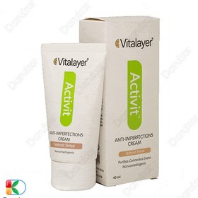 تصویر کرم ضد جوش رنگی سری اکتی ویت رنگ VITALAYER Anti Imperfections Cream (