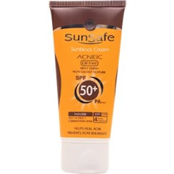 تصویر کرم ضد آفتاب سان سیف SPF50 فاقد چربی مناسب پوست چرب و آکنه ای حجم ۵۰ میلی لیتر 