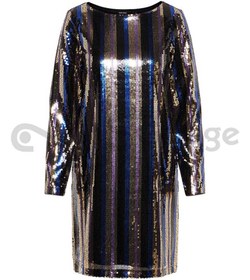 تصویر لباس مجلسی پولکی رنگی زنانه برند ورامدا 