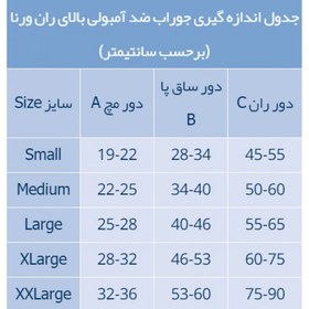 تصویر جوراب ضد آمبولی ورنا مدل AG بالا ران Verna AG Anti Embolism Stocking