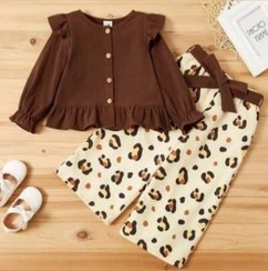 تصویر بلوز شلوار پلنگی بچگانه سایز ۱۲ تا ۱۴ سال 