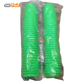 تصویر گردگیر کمک فنر موتو سیکلت تریل مدل بلند رنگ سبز Trail motorcycle shock absorber duster, long model, green color