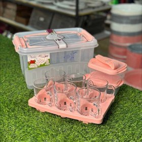 تصویر سبد پیک نیک ونوس سرویس چایخوری ۶ نفره پلاستیک 