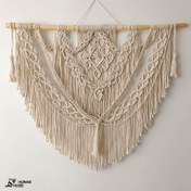 تصویر دیوارکوب مکرومه مدل الماس |”macrame wallhanging “diamond 