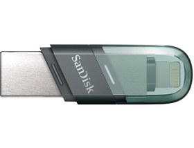 تصویر فلش مموری سن دیسک مدل iXPAND Flip ظرفیت 64 گیگابایت ا SanDisk iXpand Flip USB and Lightning flash memory USB3.1 - 64GB SanDisk iXpand Flip USB and Lightning flash memory USB3.1 - 64GB