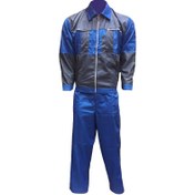 تصویر کاپشن و شلوار کار مردانه سیلور ا Men's jacket and work pants, silver gray, blue Kejrah Men's jacket and work pants, silver gray, blue Kejrah