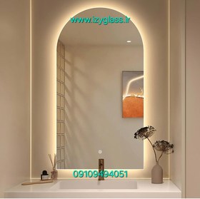 تصویر آینه دفرمه روشویی مدل A135 