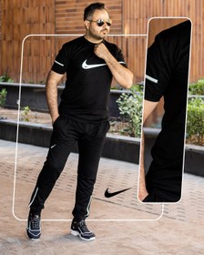 تصویر ست تیشرت شلوار مردانه مشکی Nike مدل 1512 