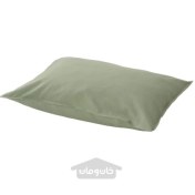 تصویر روبالشی ایکیا مدل IKEA ÄNGSLILJA رنگ سبز خاکستری 