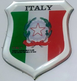 تصویر آرم ژله ای پرچم ایتالیا طرح فولاد Italian flag jelly logo, steel design