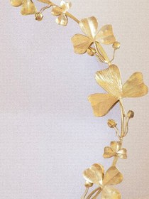 تصویر آینه شمعدان برنجی | مدل دل آذین دایره 