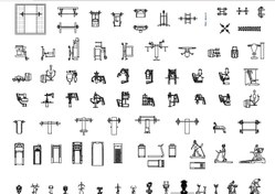 تصویر فایل اتوکد وسایل ورزشی دو بعدی 