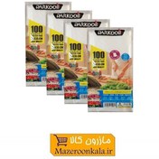 تصویر کیسه فریزر تقویمی چسبی پرفراژ دار بسته 100 عددی برند دارکوب SOO-091 